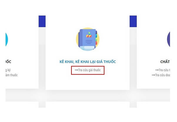 Chọn mục tra cứu giá thuốc