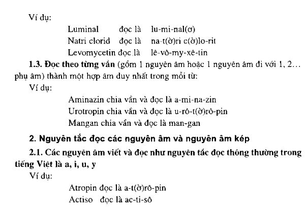 cách đọc tên thuốc bằng tiếng việt
