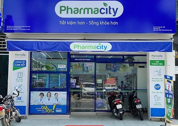 Thiết kế bên ngoài của nhà thuốc Pharmacity