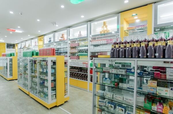 Thiết kế nội thất bên trong của nhà thuốc Thái Dương