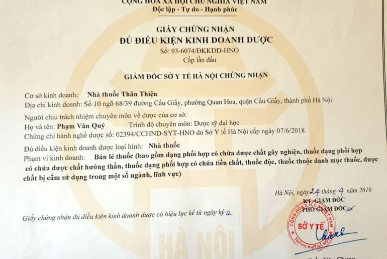 Tất tần tật các thông tin về giấy chứng nhận đủ điều kiện kinh doanh dược