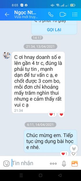 Phản hồi của khách hàng về khoá học ảnh số 1